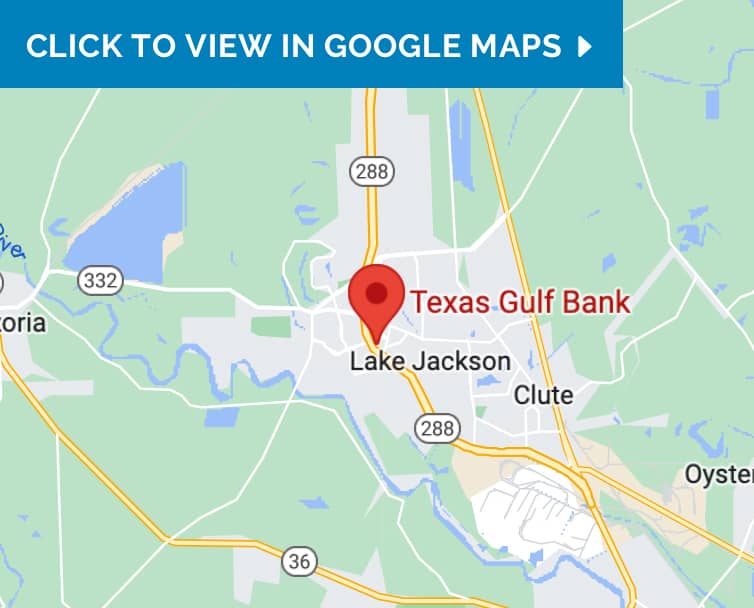 Texas Gulf Bank Lake Jackson Map