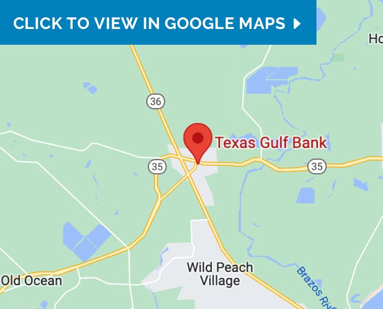Texas Gulf Bank West Columbia Map